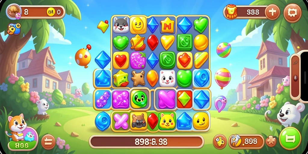 Tampilan gameplay 898A yang menarik dan penuh warna.