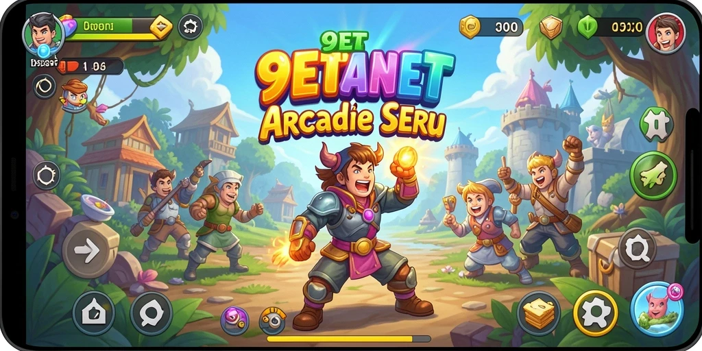 Tampilan gameplay seru 9ET yang dinamis.