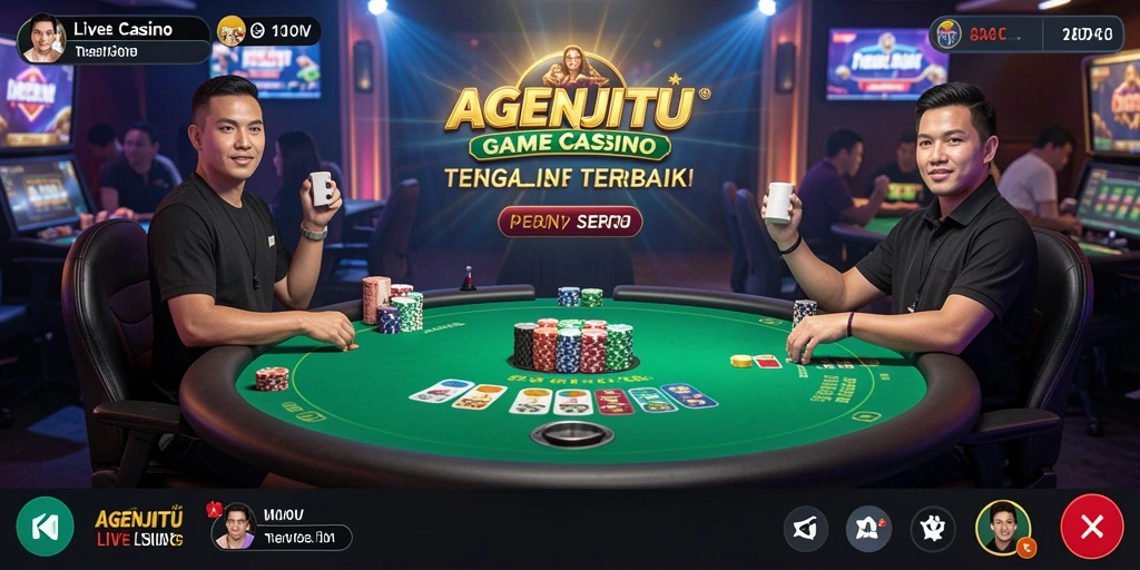 Tampilan gameplay AGENJITU yang mendebarkan di Live Casino.