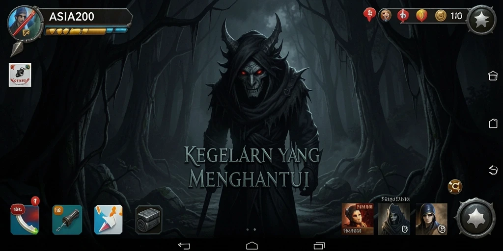 Tampilan menyeramkan dari game ASIA200 dengan atmosfer yang mencekam.