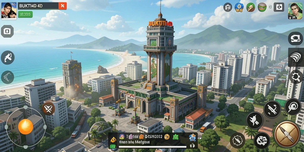 Tampilan gameplay BUKTI4D yang penuh aksi Tower Defense.