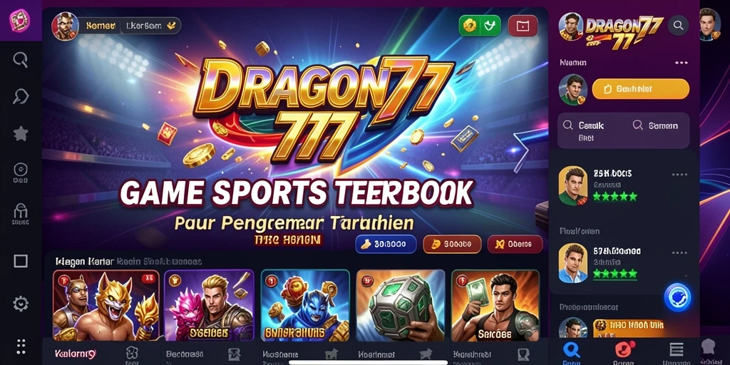Tampilan utama DRAGON777 dengan berbagai pilihan taruhan olahraga.