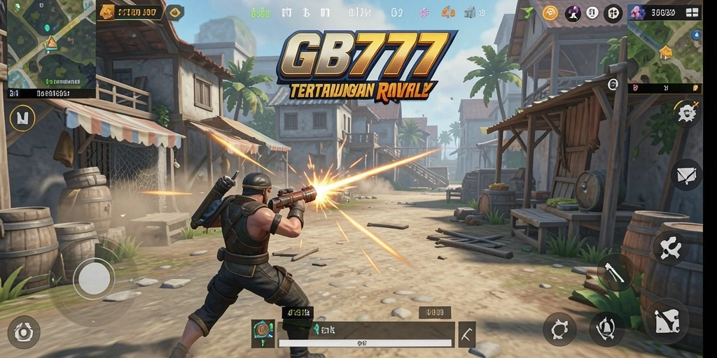 Tampilan gameplay mendebarkan dalam Battle Royale di GB777.