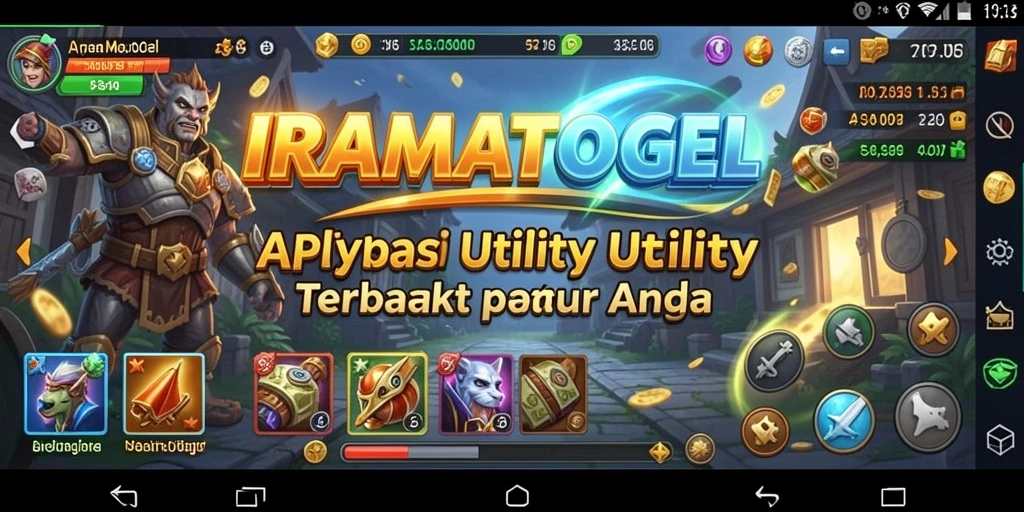 Tampilan utama IRAMATOGEL yang menampilkan berbagai fitur utilitas.