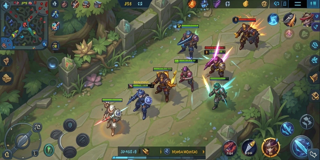 Screenshot gameplay JPS88 yang menampilkan pertarungan seru dalam MOBA.