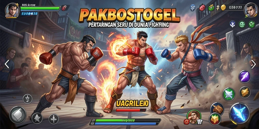 Screenshot gameplay pertarungan seru di PAKBOSTOGEL.