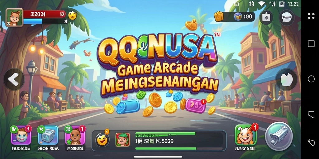 Tampilan gameplay seru dalam QQNUSA yang menarik.