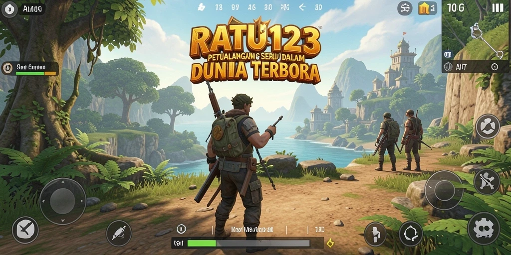 Tangkapan layar gameplay seru dari RATU123 di dunia terbuka.