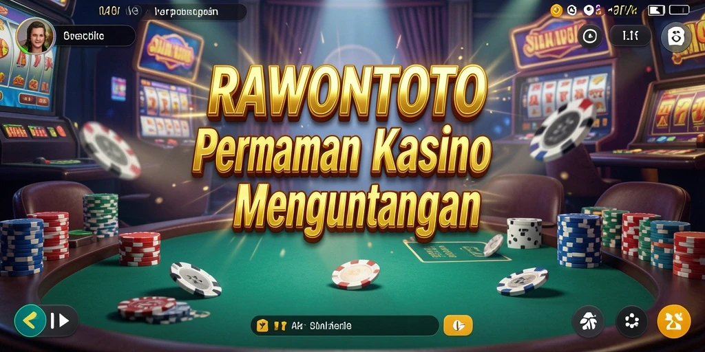 Tampilan utama gameplay RAWONTOTO yang penuh aksi kasino.