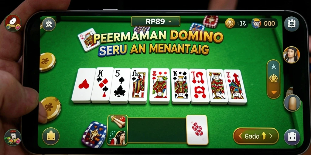 Tampilan gameplay seru dari RR89, permainan Domino yang menarik.