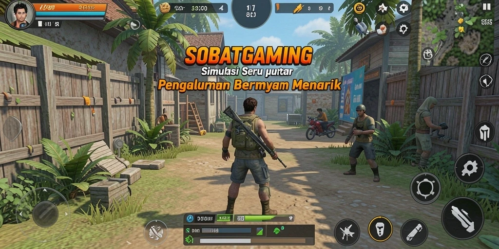 Screenshot utama menunjukkan pengalaman gameplay Simulation yang mendalam.