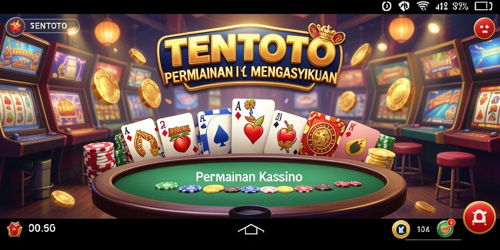 Screenshot TENTOTO menampilkan aksi seru permainan Kasino.